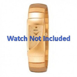 Watch strap Seiko 1N00-6F90 / SXJR78P1 Steel Gold Toned